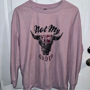 SHEIN Dusty Pink Ribbed Knit Top